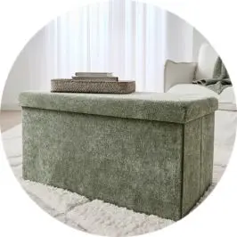 Rectangle Storage Ottoman - G