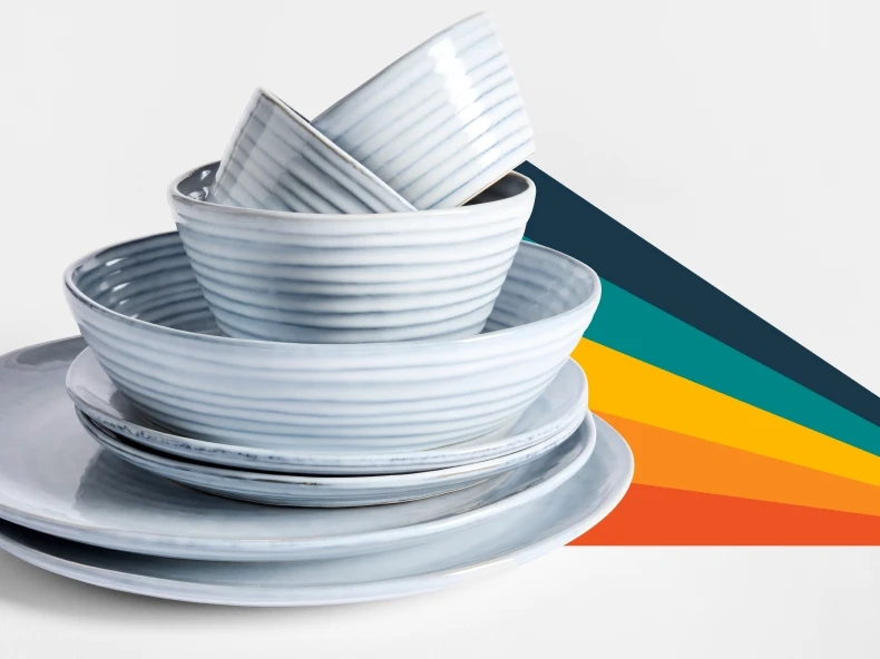 Shop Blue Serve Plates and Bowls for $4