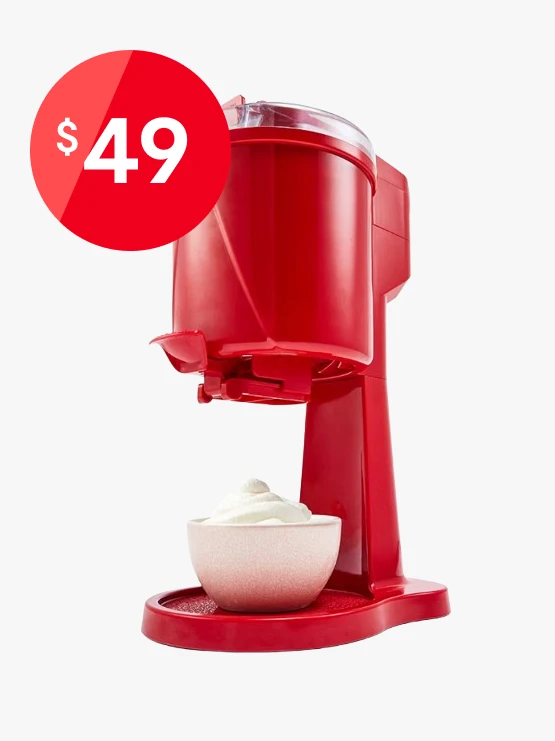 Red Soft Serve Ice Cream Maker