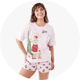 The Grinch License Family Matching Christmas Knit Pyjama Set for Wo
