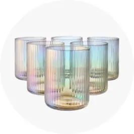 6 Lustre Tumbler Gla