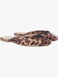 Leopard Ballet Flat Mules (1)