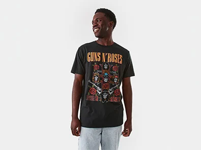 Talent Wearing Guns N' Roses License T-shirt