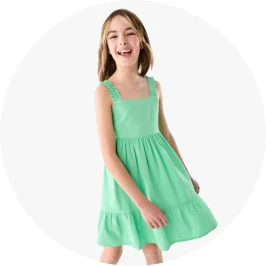 Young Female Talent Wearing Green Cut Out Frill D