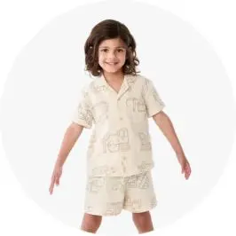 Short Sleeve Woven Pyjama
