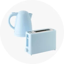 Mini Single Toaster & 1L Mini Kettle- 