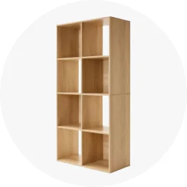 8 cube unit in oak look