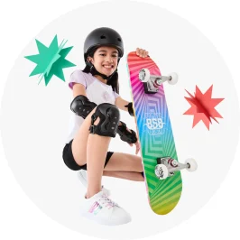 Young Girl with a Ride 858 Light Up Skateb