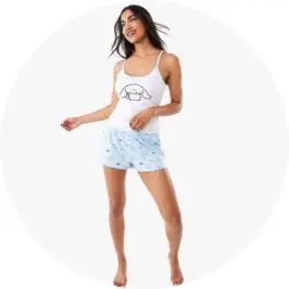 Cinnamoroll License Rib Cami and Shorts Pyjama