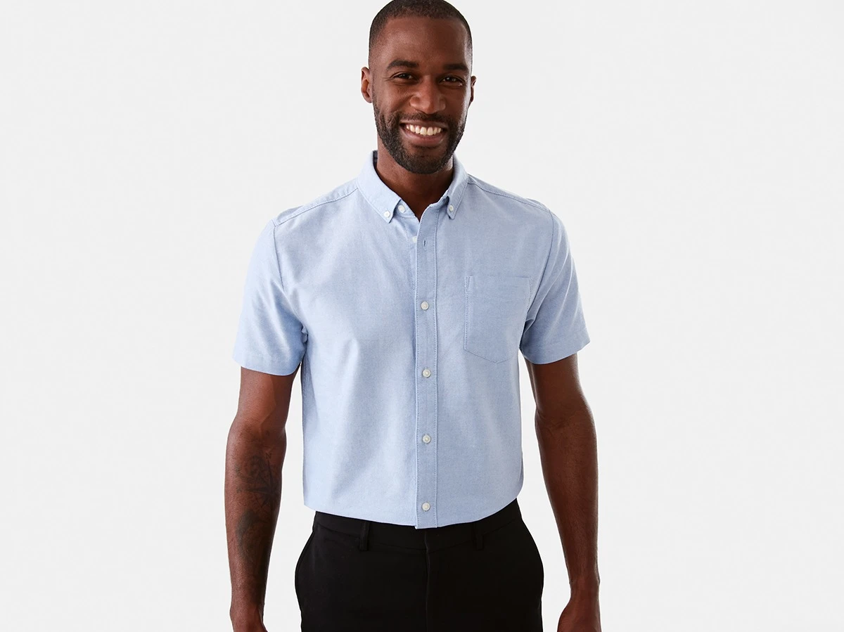 Mens Short Sleeve Oxford Shirt