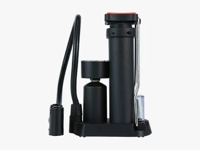 Black Colour Bike Foot Pump with Gauge