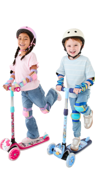 Kids riding scooters