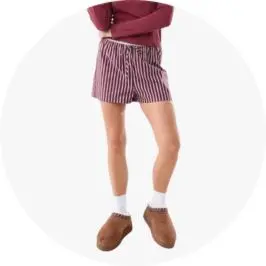 Womens Contrast Waistband Woven Sh