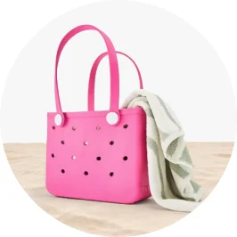 Eva Beach Tote Bag in Pink Co