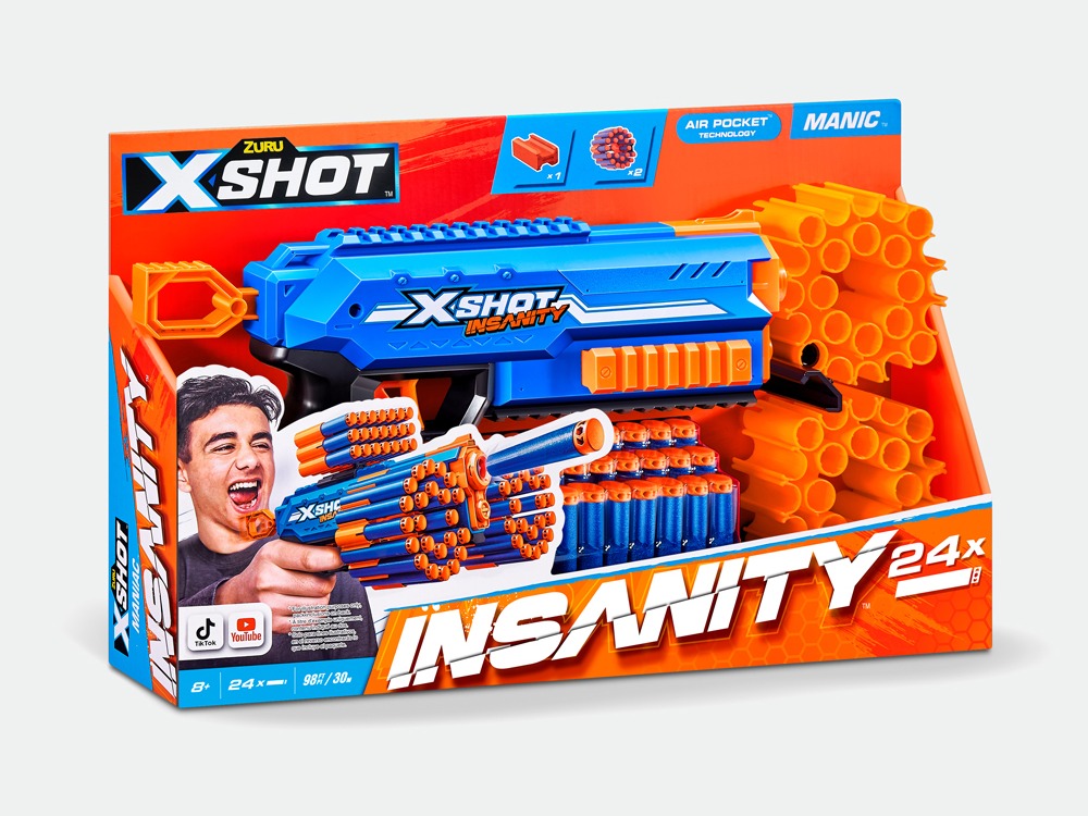 Toys KmartNZ   36603 X SHOT INSANITY Manic In Pack Side 02 