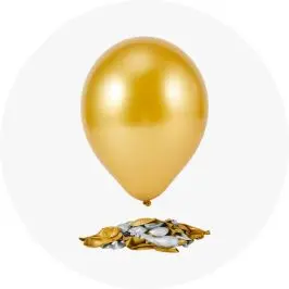 50 Piece Gold Look and Silver Look Chrome Ball