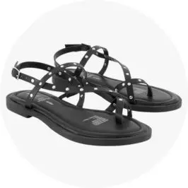 Womens Strappy Studded Sandals- B