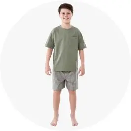 Boys green pyjama