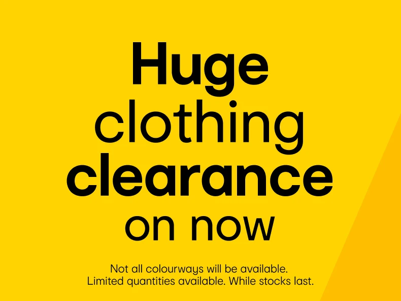 Huge clothing clearance banner