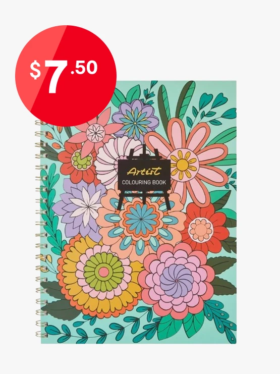 Artist Colouring Book - Flowers $