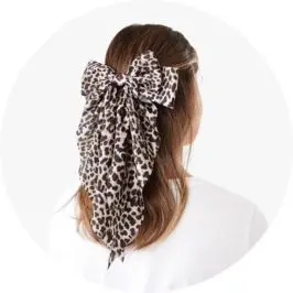 Women's Leopard Barrette Large Bow Hair 