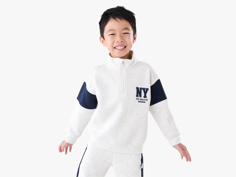 Boys Quarter Zip Sweatshirt