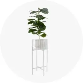 White Slatted Pot Ho