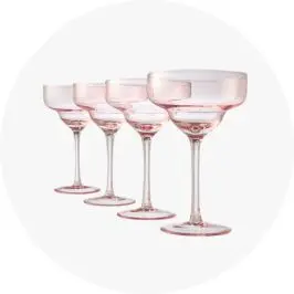4 Pink Margarita Gla