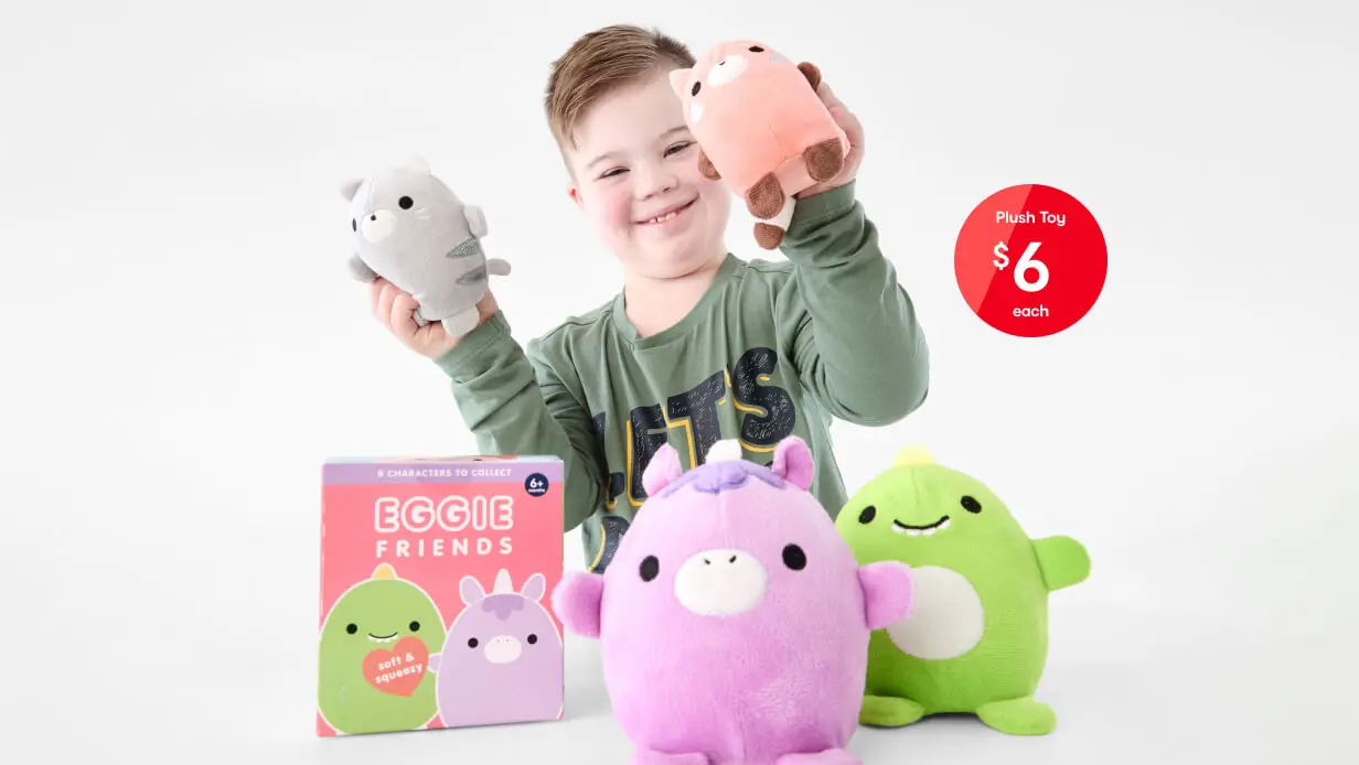Eggie Friends Plush Toy for $6 each