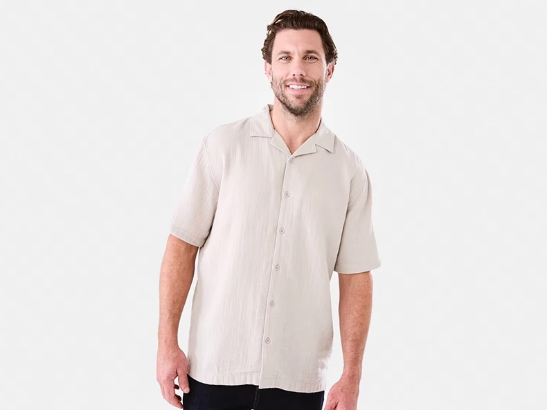 Short Sleeve Double Cloth Shirt