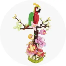 1164 Piece Mini Blocks Animal Series_ Flower Pa