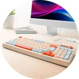 Membrane Wired Keyboard - Beige, Blue and Or