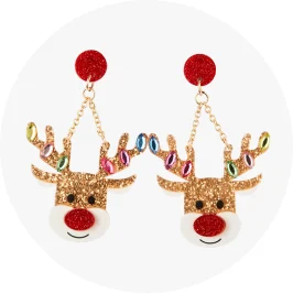 Christmas reindeer earr