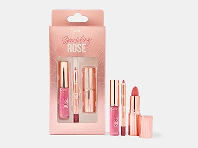 OXX sparkling rose lip kit