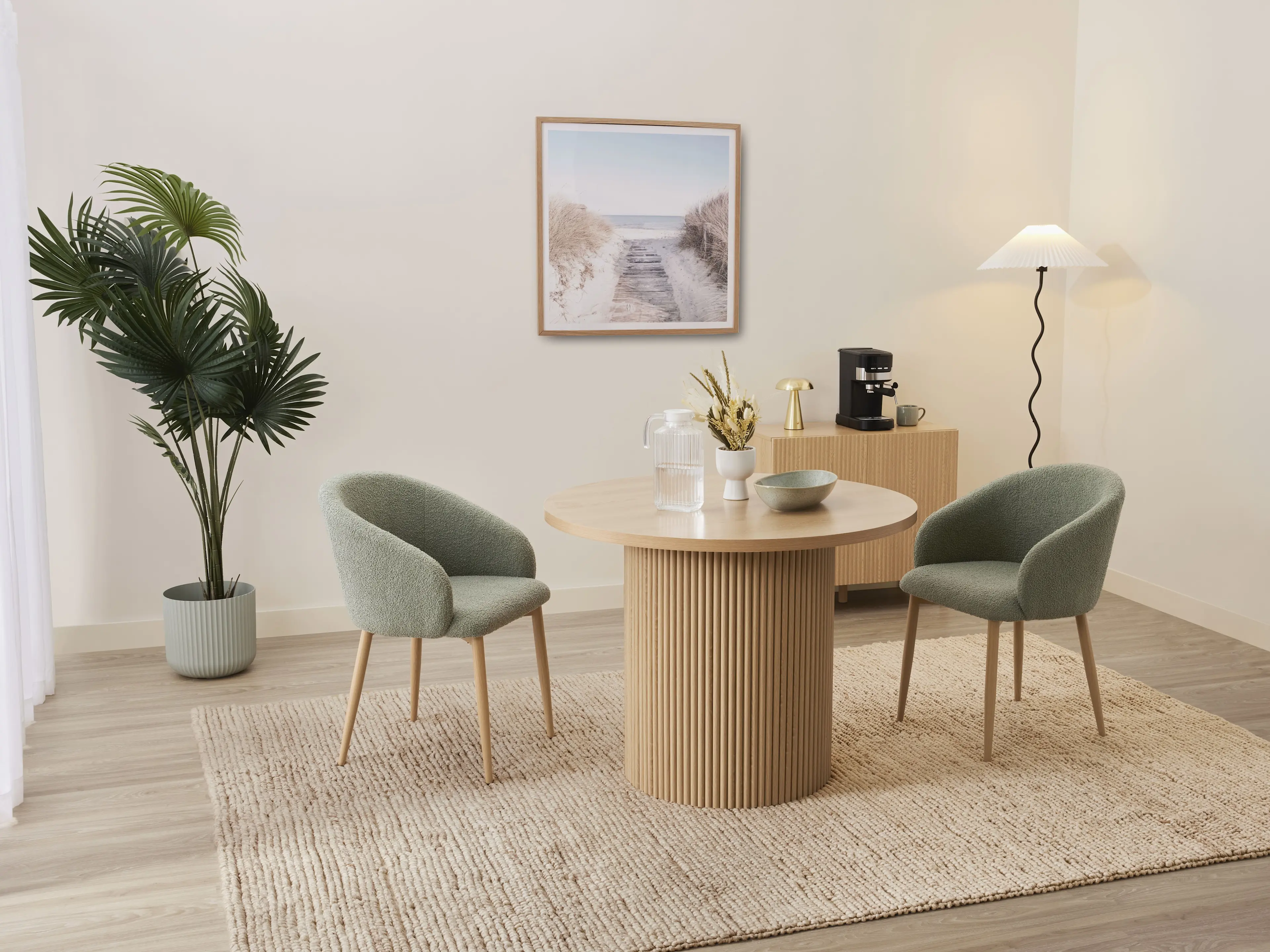 Dining room: earthy entertainer look 1