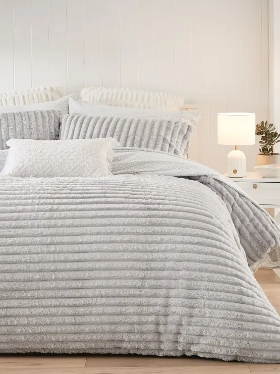grey quilt cover 
