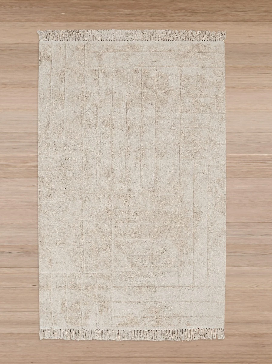 Beige Noah Tufted Rug- Extra L