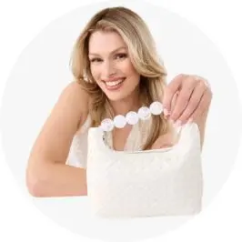 Beaded Handle Clutch for Womens- W