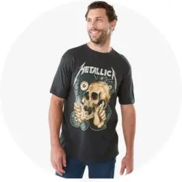 Men-s Metallica License T-shirt- Oyster Black