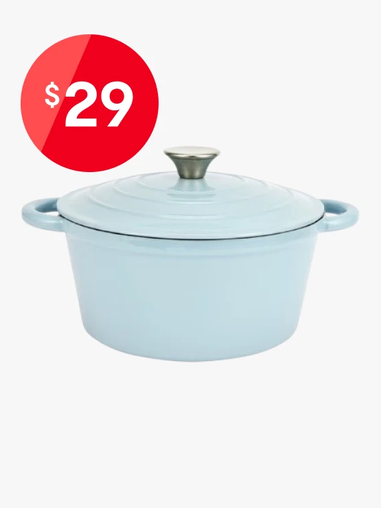 4L Blue Cast Iron Casserole