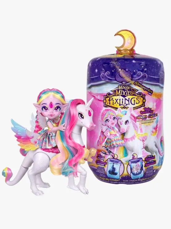 Magic Mixies Pixlings and Pegacorn Pack - Unia the Unicorn Pixling and Rainbow Star the Pegacorn