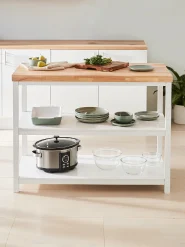 Kitchen Island in White color