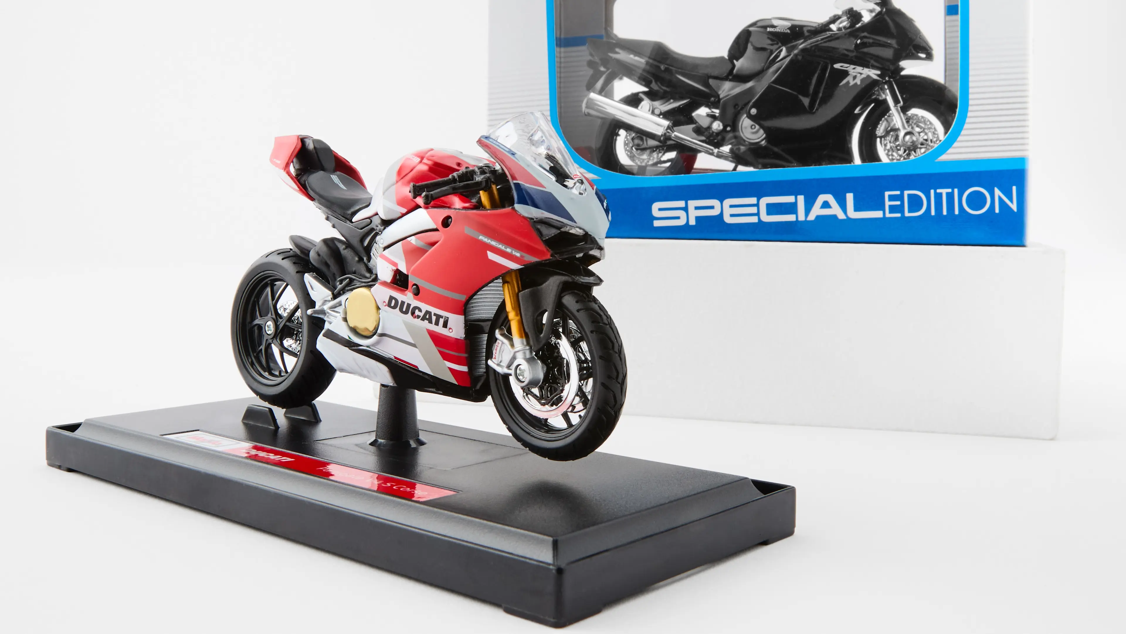 collectable mini motorbike in red