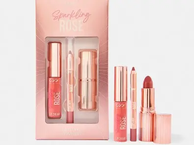 OXX Cosmetics Sparkling Rose Lustre Lip Kit - Rosey Hue