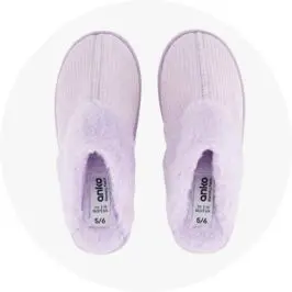 Women Lavender Melange Faux Fur Sc