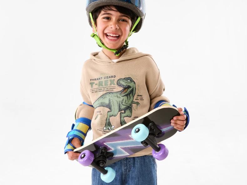 Kid with skateboard