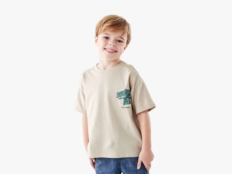 Boys Short Sleeve Oversized Print T-shirt