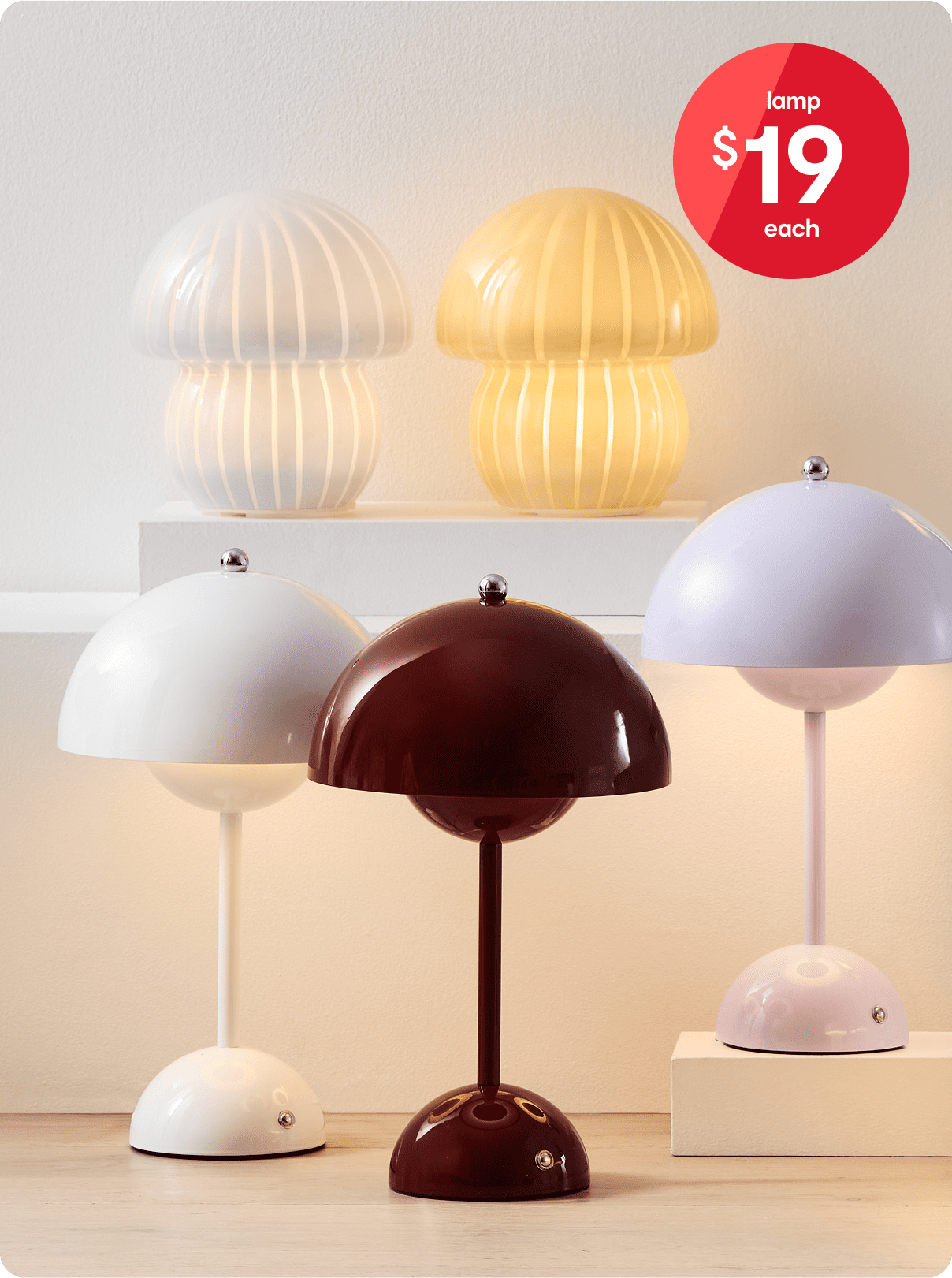 Assortment of lamps