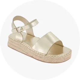 Kids Senior Wedge Sandals in Gold Co