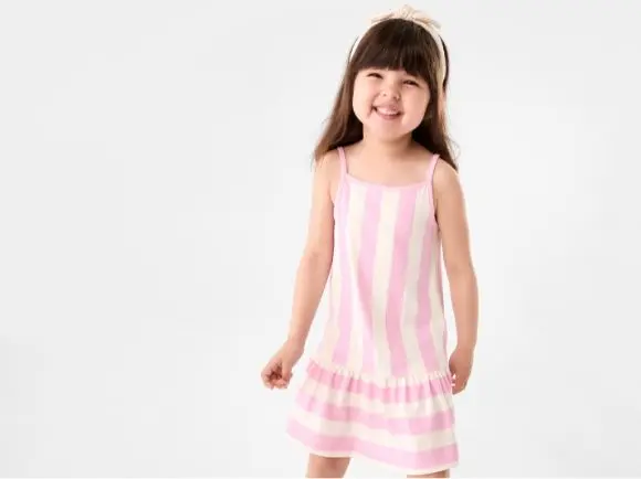 Girl pink summer dress